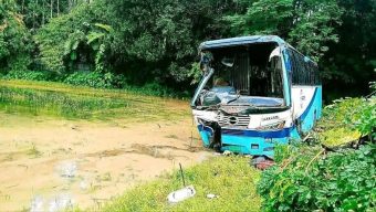 ঘুমে ঢুলে পড়া চালকের গাড়ি সোজা বিলে, আহত ২০ যাত্রী