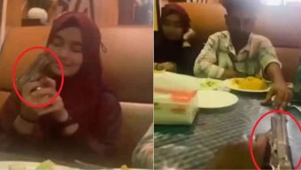 প্রেমিকার হাতে ‘পিস্তল’ তুলে দেওয়ার ভিডিও ভাইরাল