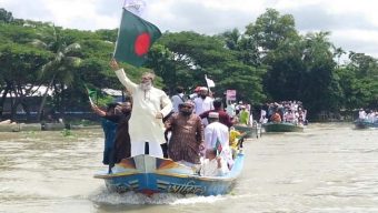 পিরোজপুরে জামায়াতের শতাধিক ট্রলার নিয়ে নৌবহর অনুষ্ঠিত 