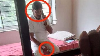 হাজতে সিগারেট হাতে মোবাইলে কথা বলছেন বিএনপির সাবেক নেতা