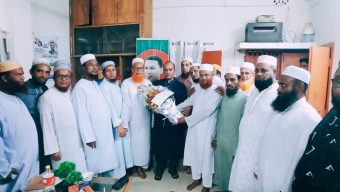 বরিশালে আবুল কালাম শাহীনের সঙ্গে ওলামা দলের সাক্ষাৎ ও মতবিনিময়।