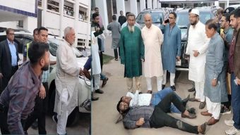 ভোলায় সরকারের ৩ উপদেষ্টাকে ঘিরে ধরে বিক্ষোভ