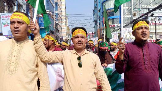 মহান বিজয় দিবসে বরিশাল দক্ষিণ জাতীয়তাবাদী তাঁতীদলের বিজয় র‍্যালি
