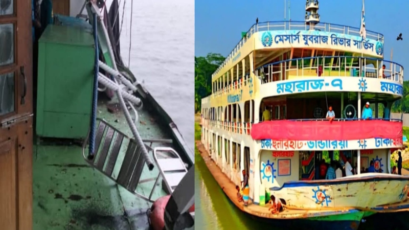বরিশালে নোঙর করা জাহাজে যাত্রীবাহী লঞ্চের ধাক্কা, আহত ১০