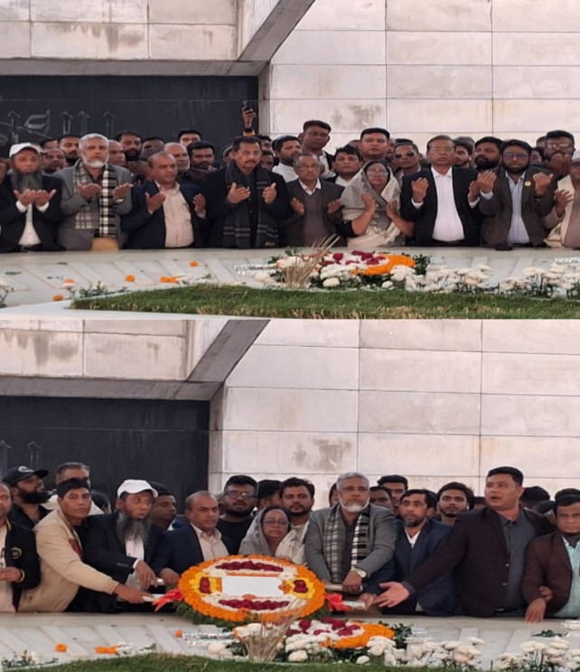 বরিশাল দক্ষিণ জেলা বিএনপির উদ্যোগে শহীদ রাষ্ট্রপতি জিয়ার ও খালেদা জিয়া কবর জিয়ারত