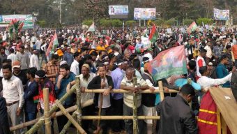 বরিশালে তারেক রহমানের জনসভা শুরু, নেতাকর্মীদের ঢল