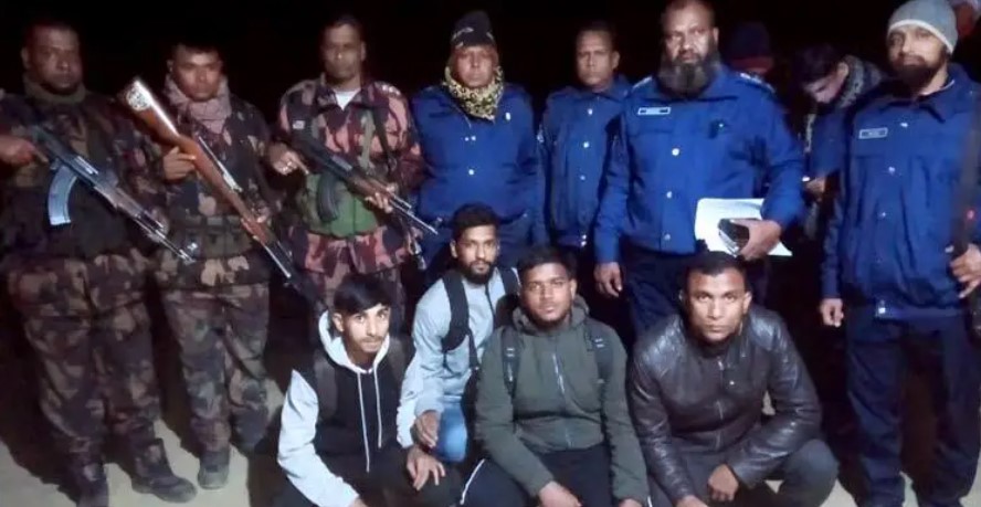 পর্তুগাল পাড়ি দিতে ভারতে অনুপ্রবেশের চেষ্টা, ৪ বাংলাদে‌শি আটক