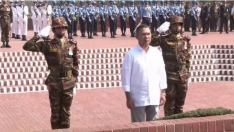 জাতীয় স্মৃতিসৌধে প্রধানমন্ত্রীর শ্রদ্ধা