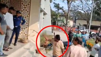 ওসির সামনেই ইজারাদারের কাছে চাঁদা চাইলেন যুবদল নেতা