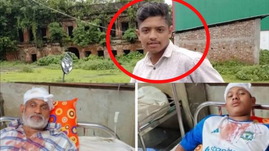 বাবুগঞ্জে জমি বিরোধে হাতুড়ি পেটানিতে আহত হয়ে পিতা-পুত্র হাসপাতাল