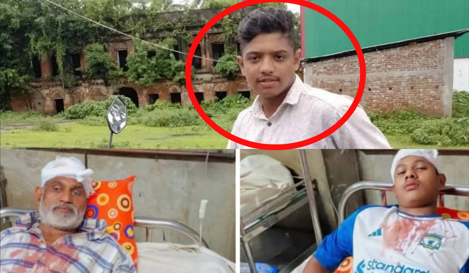 বাবুগঞ্জে জমি বিরোধে হাতুড়ি পেটানিতে আহত হয়ে পিতা-পুত্র হাসপাতাল