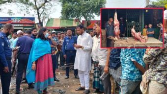 মৃত গরুর মাংস বিক্রির চেষ্টা, দোকান সিলগালা