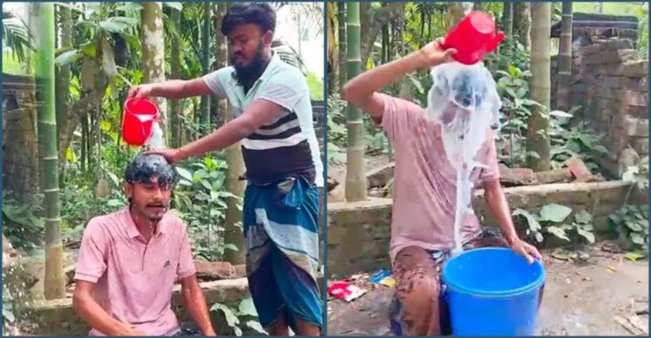 ভোলায় দুধ দিয়ে গোসল করে অনলাইন জুয়া ছাড়লেন যুবক