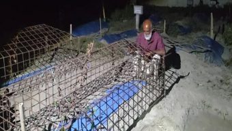 ছেলের কবরে লোহার খাঁচা দিয়ে রাত জাগছেন বৃদ্ধ বাবা