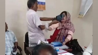 কলেজে ঢুকে শিক্ষিকাকে জুতাপেটা করলেন বিএনপি নেতা